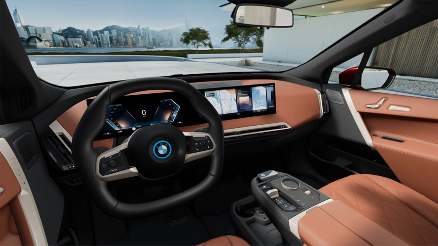 BMW iX i20 rafmagnsjeppi innrétting BMW iX i20 2021 rafmagnsjeppi innrétting