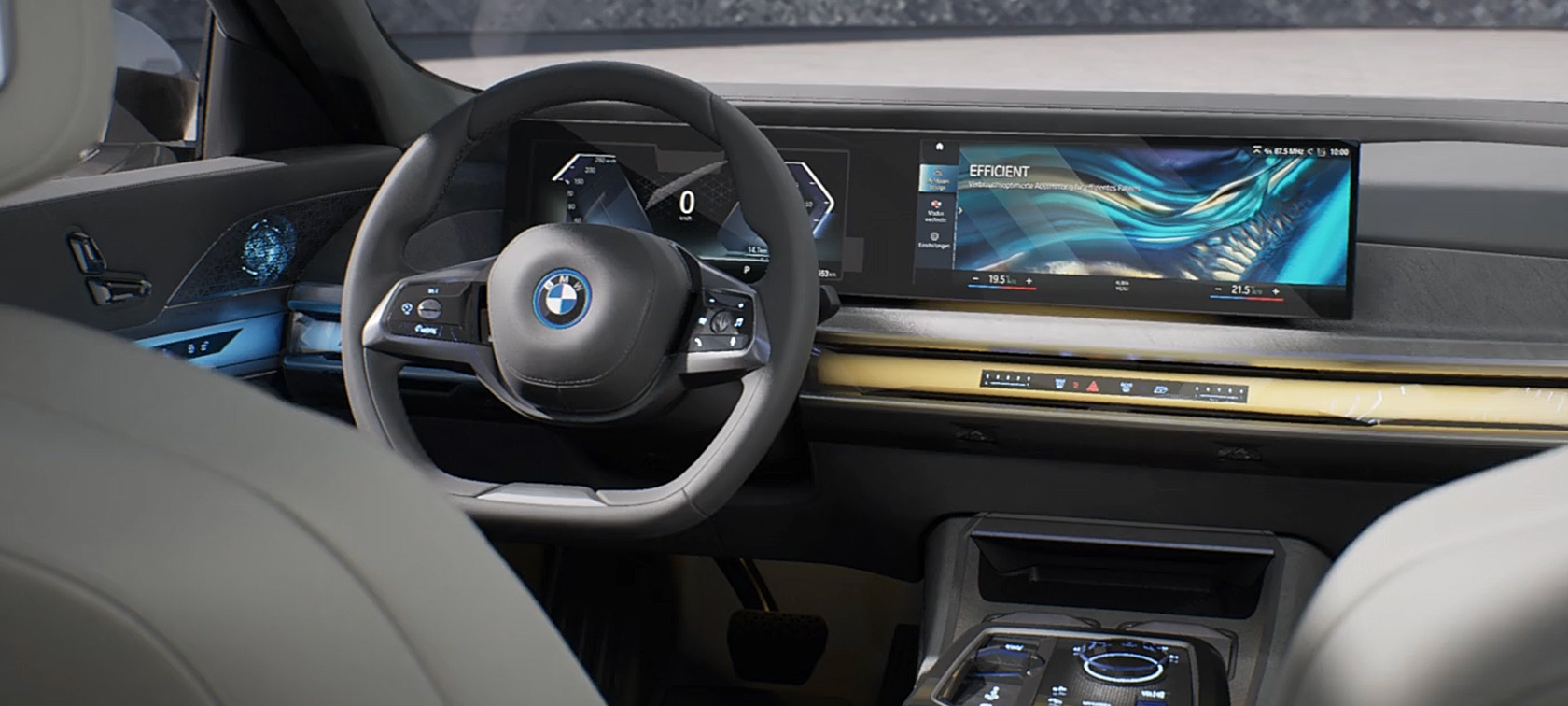 BMW i7 Sedan G70, myndbrot um innanrými BMW i7 Sedan G70, myndbrot um helstu atriði hönnunar innanrýmis