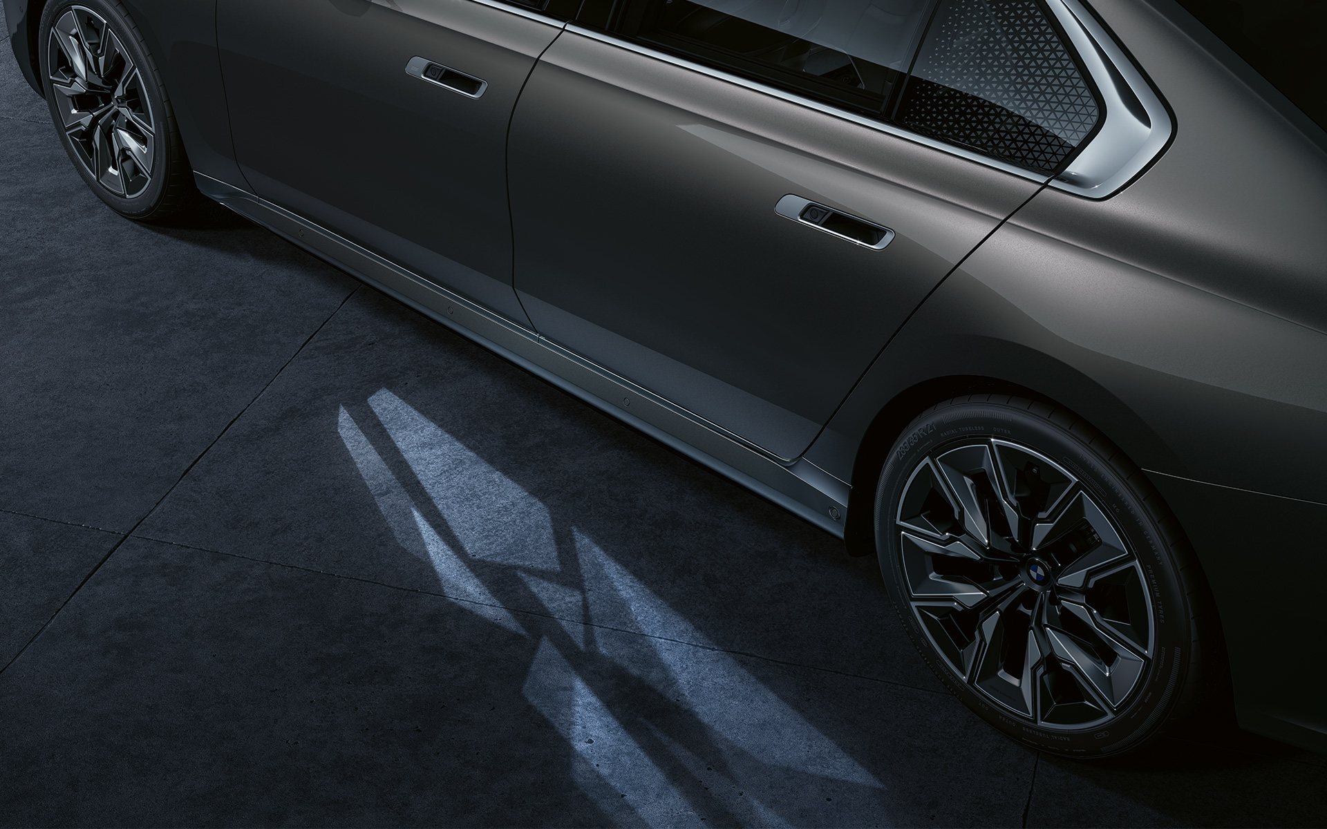 BMW i7 Sedan G70, ytra byrði, ljósadregill BMW i7 Sedan G70, ytra byrði, ljósadregill