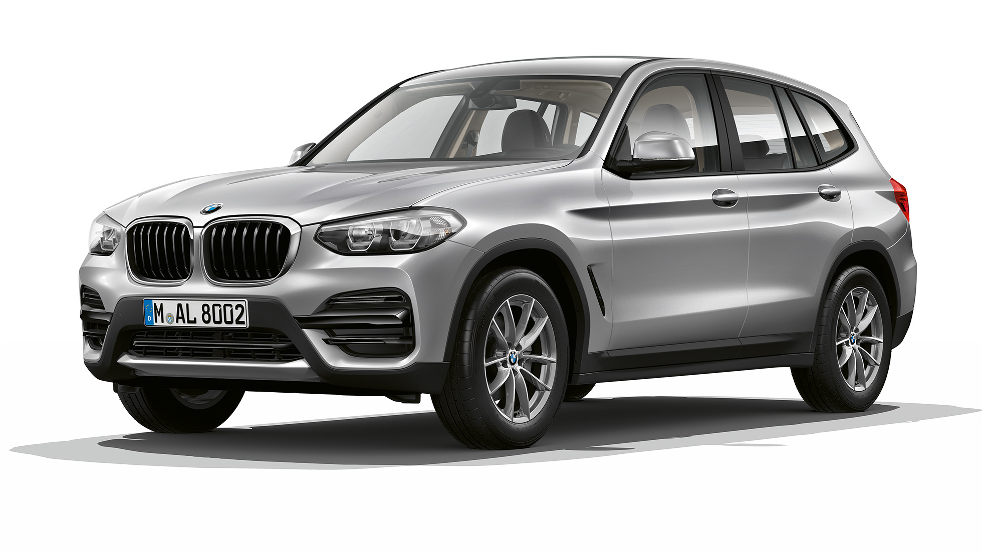 BMW X3, grunngerð, skásett sjónarhorn á framhluta BMW X3, grunngerð, skásett sjónarhorn á framhluta