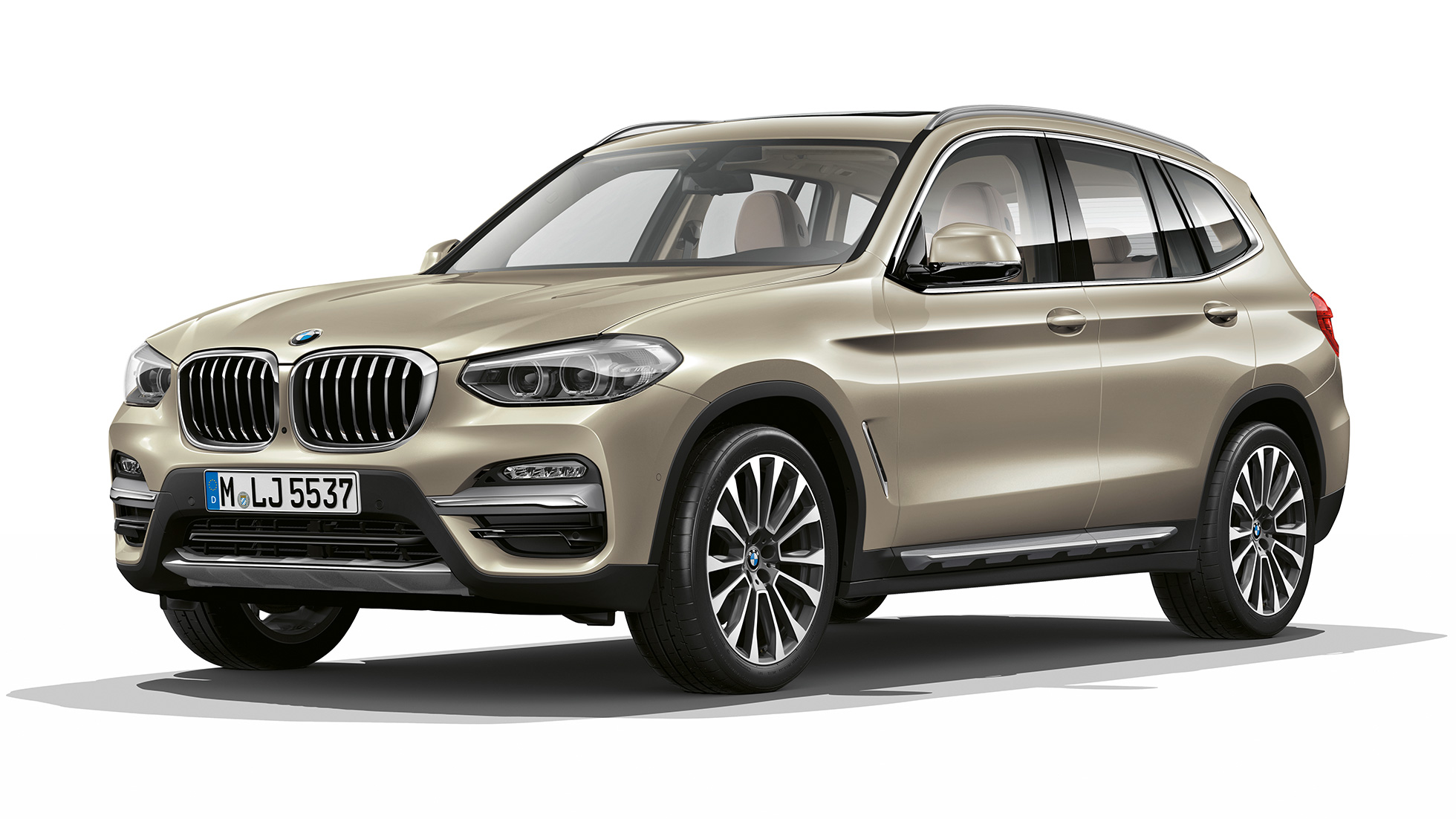 BMW X3 M40i, Luxury Line-útfærsla, skásett sjónarhorn á framhluta BMW X3 M40i, Luxury Line-útfærsla, skásett sjónarhorn á framhluta