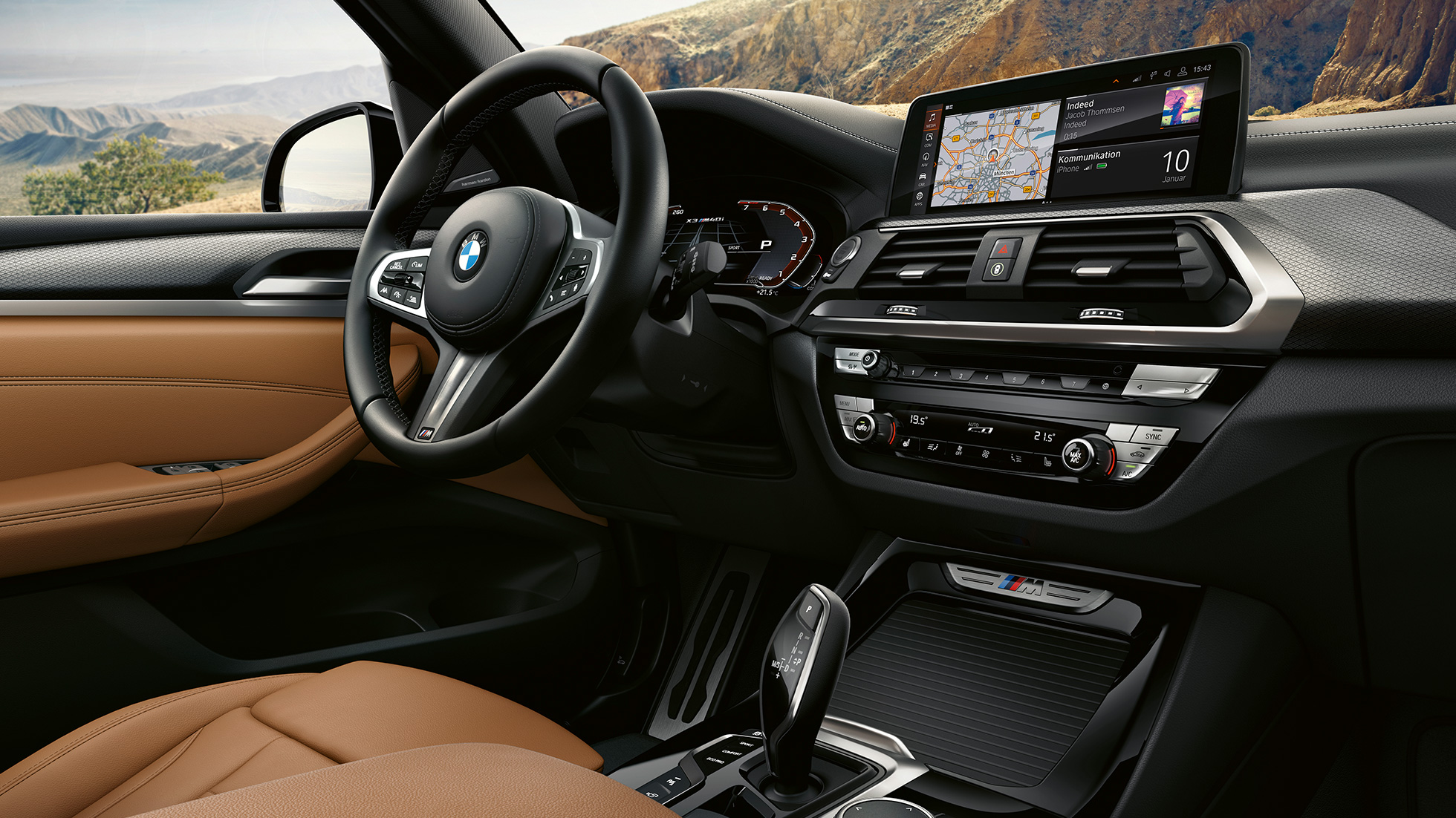 BMW X3 M40i, stýri og mælaborð BMW X3 M40i, stýri og mælaborð