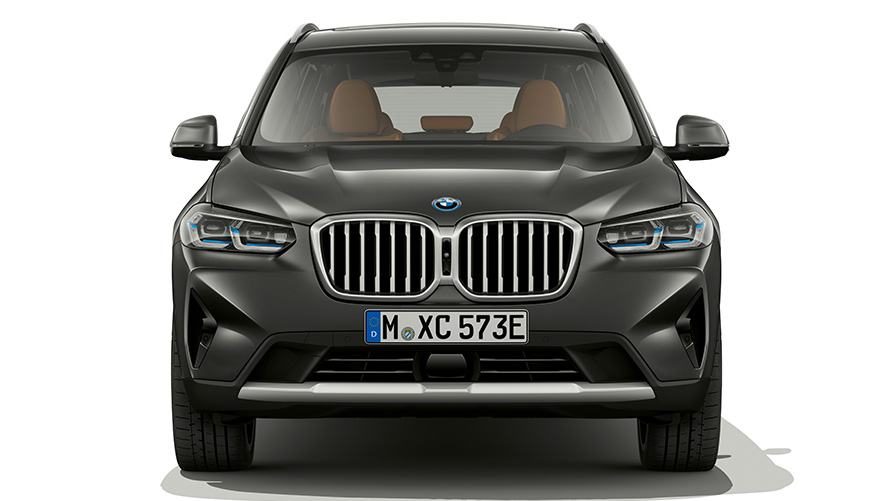 BMW X3 G01 – Sophisto-grár – framhluti – 2021 BMW X3 G01 – Sophisto-grár – nærmynd af framhluta – 2021
