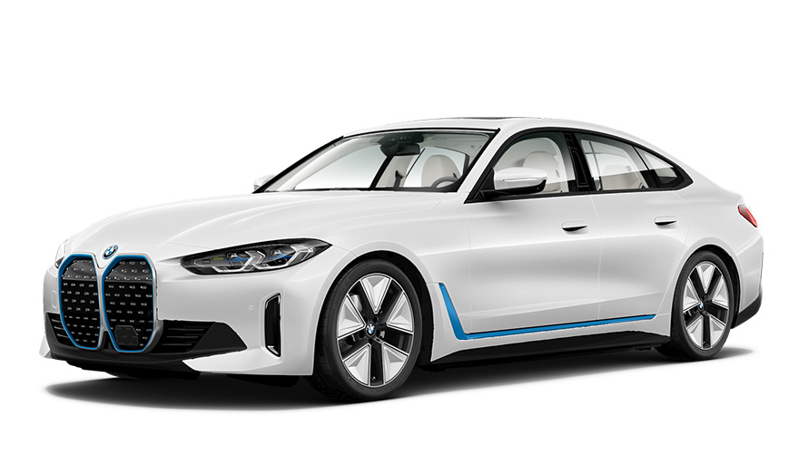 BMW Concept i4 stúdíóljósmynd BMW Concept i4 stúdíóljósmynd skásett sjónarhorn á framhluta